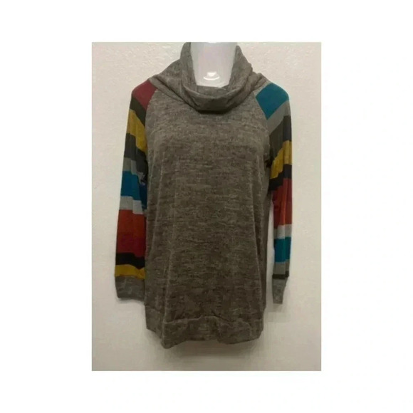 🆕Jardín Cowl Neck Comfy Stripes Sleeve Tunic S🆕 - Picture 3 of 9